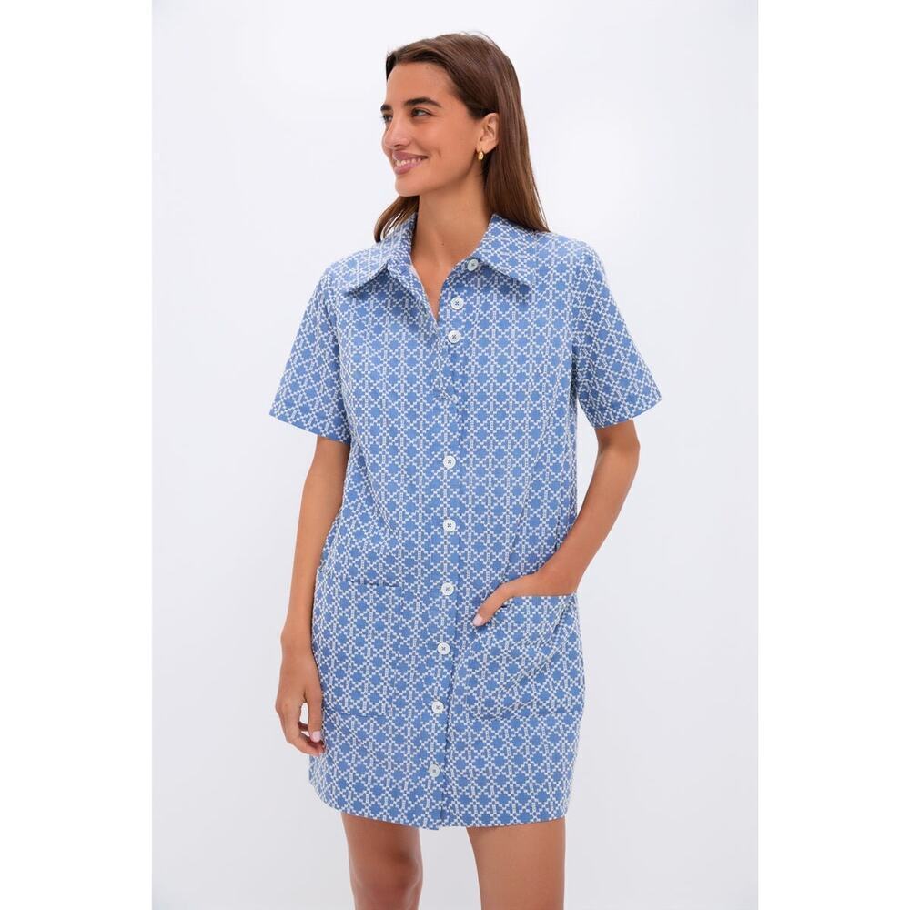 POMANDER PLACE Denim Embroidered Lacie Dress Size L NWT Retail $148 Tuckernuck